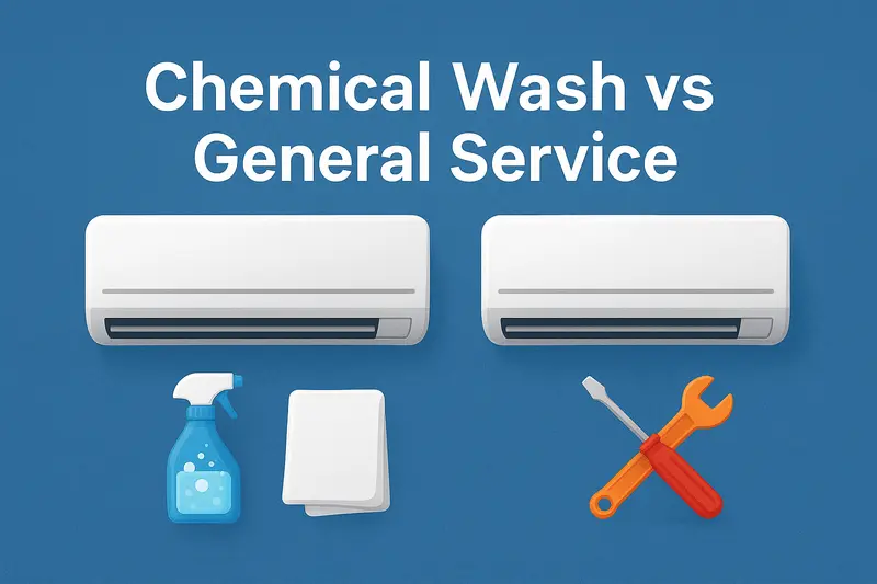 Air Conditioner Chemical wash vs general service difference