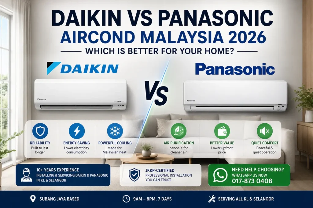 Daikin vs Panasonic Malaysia home aircond buying guide